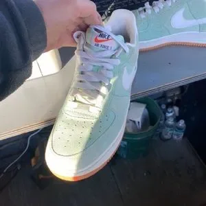 Nike Air Force 1 low arctic green white with gum bottom size 10 Nike | Shoes | Nike Air Force Low Arctic Green White With  main image 4